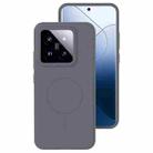 For Xiaomi 14 Pro Liquid Silicone Thin Circle MagSafe Phone Case(Charcoal Gray) - 1