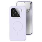 For Xiaomi 15 Liquid Silicone Thin Circle MagSafe Phone Case(Light Purple) - 1