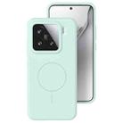 For Xiaomi 15 Pro Liquid Silicone Thin Circle MagSafe Phone Case(Mint Green) - 1