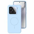 For Xiaomi 15 Pro Liquid Silicone Thin Circle MagSafe Phone Case(Sky Blue) - 1