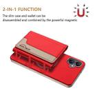 For Samsung Galaxy A06 Colour Matching Horizontal Magnetic Card Bag RFID MagSafe Phone Case(Red) - 2