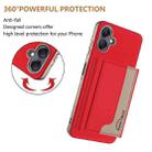 For Samsung Galaxy A06 Colour Matching Horizontal Magnetic Card Bag RFID MagSafe Phone Case(Red) - 3