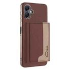 For Samsung Galaxy A06 Colour Matching Horizontal Magnetic Card Bag RFID MagSafe Phone Case(Brown) - 1