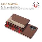 For Samsung Galaxy A06 Colour Matching Horizontal Magnetic Card Bag RFID MagSafe Phone Case(Brown) - 2
