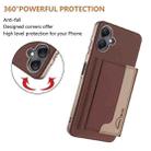 For Samsung Galaxy A06 Colour Matching Horizontal Magnetic Card Bag RFID MagSafe Phone Case(Brown) - 3