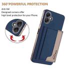For Samsung Galaxy A06 Colour Matching Horizontal Magnetic Card Bag RFID MagSafe Phone Case(Dark Blue) - 3