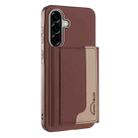 For Samsung Galaxy A56 Colour Matching Horizontal Magnetic Card Bag RFID MagSafe Phone Case(Brown) - 1