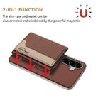 For Samsung Galaxy A56 Colour Matching Horizontal Magnetic Card Bag RFID MagSafe Phone Case(Brown) - 2