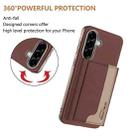 For Samsung Galaxy A56 Colour Matching Horizontal Magnetic Card Bag RFID MagSafe Phone Case(Brown) - 3