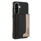 For Samsung Galaxy A56 Colour Matching Horizontal Magnetic Card Bag RFID MagSafe Phone Case(Black) - 1