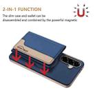 For Samsung Galaxy A36 Colour Matching Horizontal Magnetic Card Bag RFID MagSafe Phone Case(Dark Blue) - 2