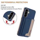 For Samsung Galaxy A36 Colour Matching Horizontal Magnetic Card Bag RFID MagSafe Phone Case(Dark Blue) - 3