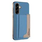 For Samsung Galaxy A25 Colour Matching Horizontal Magnetic Card Bag RFID MagSafe Phone Case(Baby Blue) - 1