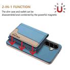 For Samsung Galaxy A25 Colour Matching Horizontal Magnetic Card Bag RFID MagSafe Phone Case(Baby Blue) - 2