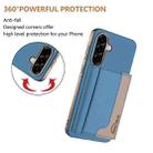 For Samsung Galaxy A25 Colour Matching Horizontal Magnetic Card Bag RFID MagSafe Phone Case(Baby Blue) - 3