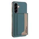 For Samsung Galaxy A25 Colour Matching Horizontal Magnetic Card Bag RFID MagSafe Phone Case(Green) - 1