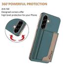 For Samsung Galaxy A25 Colour Matching Horizontal Magnetic Card Bag RFID MagSafe Phone Case(Green) - 3