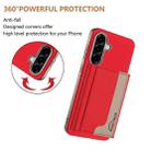 For Samsung Galaxy A55 Colour Matching Horizontal Magnetic Card Bag RFID MagSafe Phone Case(Red) - 3