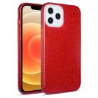 For iPhone 12 mini TPU Glitter All-inclusive Shockproof Protective Case(Red) - 1