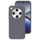 For OPPO Find X8 Pro Liquid Silicone Thin Circle MagSafe Phone Case(Charcoal Gray) - 1