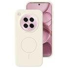 For OPPO Find X8s Liquid Silicone Thin Circle MagSafe Phone Case(Antique White) - 1