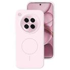 For OPPO Find X8s Liquid Silicone Thin Circle MagSafe Phone Case(Grey Pink) - 1