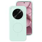 For OPPO Find X8 Ultra Liquid Silicone Thin Circle MagSafe Phone Case(Mint Green) - 1
