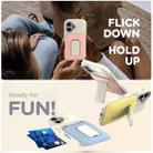 For iPhone 16 Sliding Card Holder Integrated Phone Case with Kickstand(Beige Green) - 3