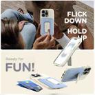 For iPhone 15 Pro Sliding Card Holder Integrated Phone Case with Kickstand(Beige Yellow) - 3