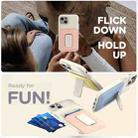 For iPhone 15 Plus / 14 Plus Sliding Card Holder Integrated Phone Case with Kickstand(Beige Yellow) - 3
