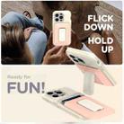 For iPhone 14 Pro Sliding Card Holder Integrated Phone Case with Kickstand(Beige Yellow) - 3
