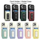 For iPhone 12 / 12 Pro Sliding Card Holder Integrated Phone Case with Kickstand(Black Gold) - 2