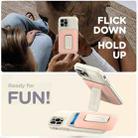 For iPhone 12 / 12 Pro Sliding Card Holder Integrated Phone Case with Kickstand(Black Gold) - 3