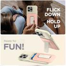 For iPhone 12 Pro Max Sliding Card Holder Integrated Phone Case with Kickstand(Black Red) - 3