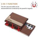 For Samsung Galaxy S25 Ultra 5G Colour Matching Horizontal Magnetic Card Bag RFID MagSafe Phone Case(Brown) - 2