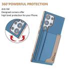 For Samsung Galaxy S24 Ultra 5G Colour Matching Horizontal Magnetic Card Bag RFID MagSafe Phone Case(Baby Blue) - 3