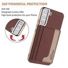 For Samsung Galaxy S24+ 5G Colour Matching Horizontal Magnetic Card Bag RFID MagSafe Phone Case(Brown) - 3