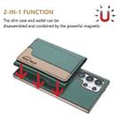 For Samsung Galaxy S23 Ultra 5G Colour Matching Horizontal Magnetic Card Bag RFID MagSafe Phone Case(Green) - 2