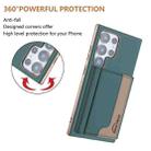 For Samsung Galaxy S23 Ultra 5G Colour Matching Horizontal Magnetic Card Bag RFID MagSafe Phone Case(Green) - 3