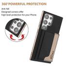 For Samsung Galaxy S23 Ultra 5G Colour Matching Horizontal Magnetic Card Bag RFID MagSafe Phone Case(Black) - 3