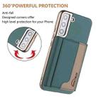 For Samsung Galaxy S23+ 5G Colour Matching Horizontal Magnetic Card Bag RFID MagSafe Phone Case(Green) - 3