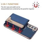For Samsung Galaxy S23+ 5G Colour Matching Horizontal Magnetic Card Bag RFID MagSafe Phone Case(Dark Blue) - 2