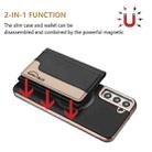 For Samsung Galaxy S22+ 5G Colour Matching Horizontal Magnetic Card Bag RFID MagSafe Phone Case(Black) - 2