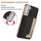 For Samsung Galaxy S22+ 5G Colour Matching Horizontal Magnetic Card Bag RFID MagSafe Phone Case(Black) - 3