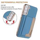 For Samsung Galaxy S21+ 5G Colour Matching Horizontal Magnetic Card Bag RFID MagSafe Phone Case(Baby Blue) - 3