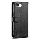 For iPhone 16e ESEBLE E11 Colorful Litchi Pattern Zipper Wallet Leather Phone Case(Black) - 3