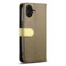 For iPhone 16 ESEBLE E11 Colorful Litchi Pattern Zipper Wallet Leather Phone Case(Amber Brown) - 3