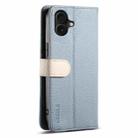 For iPhone 16 ESEBLE E11 Colorful Litchi Pattern Zipper Wallet Leather Phone Case(Sky Blue) - 3