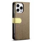For iPhone 15 Pro ESEBLE E11 Colorful Litchi Pattern Zipper Wallet Leather Phone Case(Amber Brown) - 3