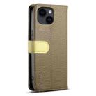 For iPhone 15 ESEBLE E11 Colorful Litchi Pattern Zipper Wallet Leather Phone Case(Amber Brown) - 3